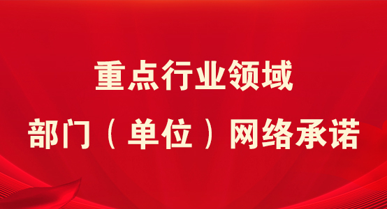 重點行業領域部門（單位）網絡承諾